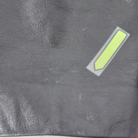 Apostrophe Womens Hidden Button-Front Black Leather Blazer Shirt Jacket - Size 8 - Picture 12 of 15